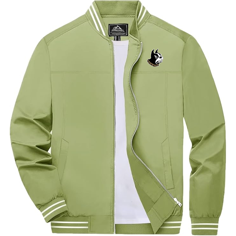 Men's Wofford Terriers  Lightweight Zip-Up Bomber Jacket  Ribbed Collar and Cuffs Outerwear